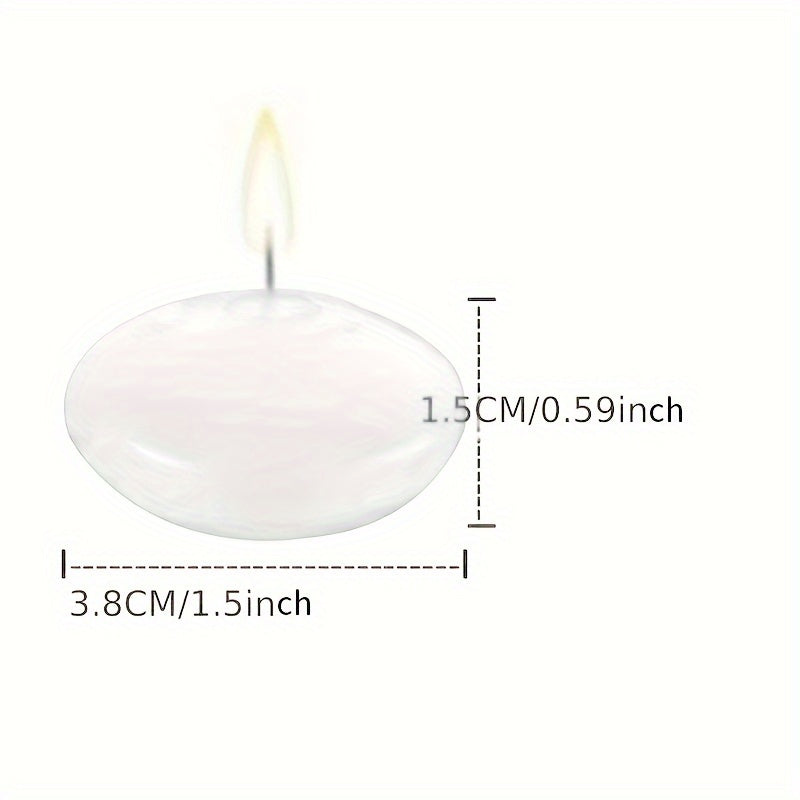 40 Pieces Premium Floating Candles - Ideal for Weddings & Special Occasions | Smokeless, Natural Paraffin Wax
