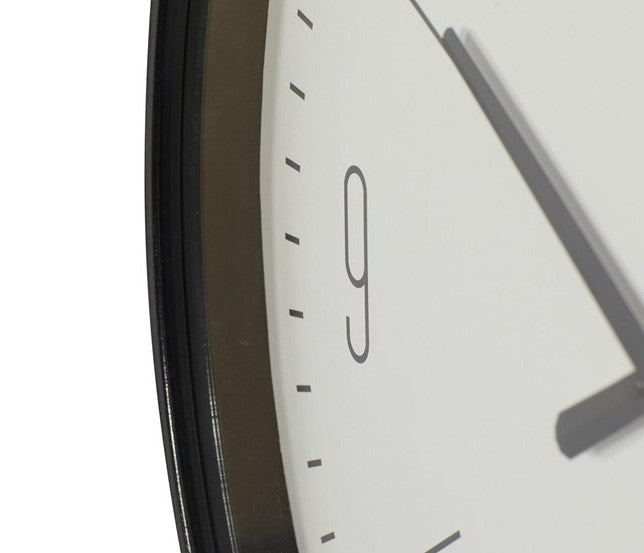 Orologio da parete tradizionale in vetro nero