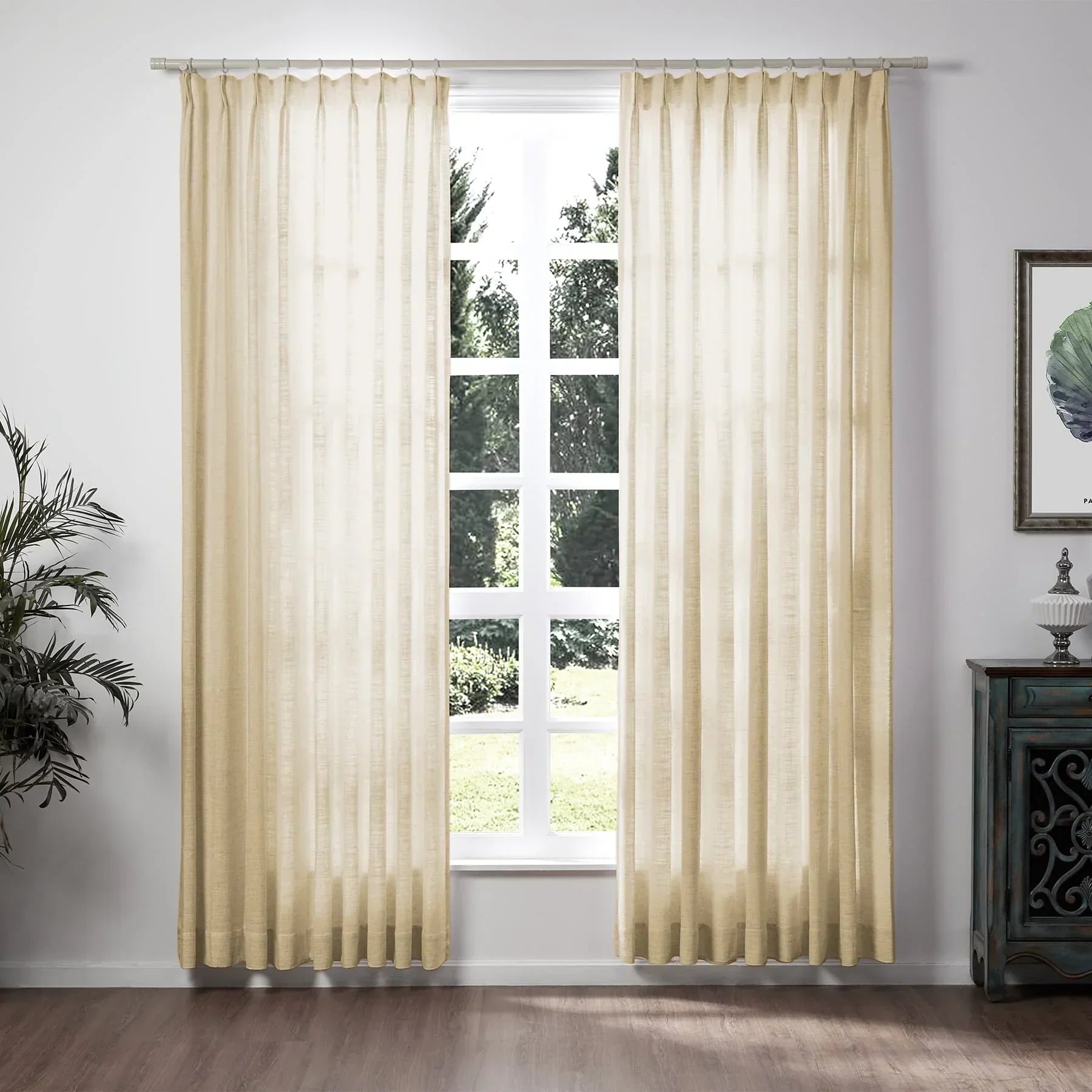 Tende in lino per soggiorno Eleganti tende filtranti la luce