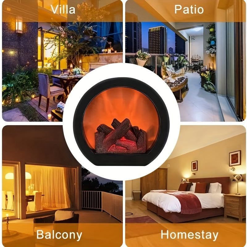 FlameGlow - Simulated Charcoal Flame Lamp with Retro Style Decoration