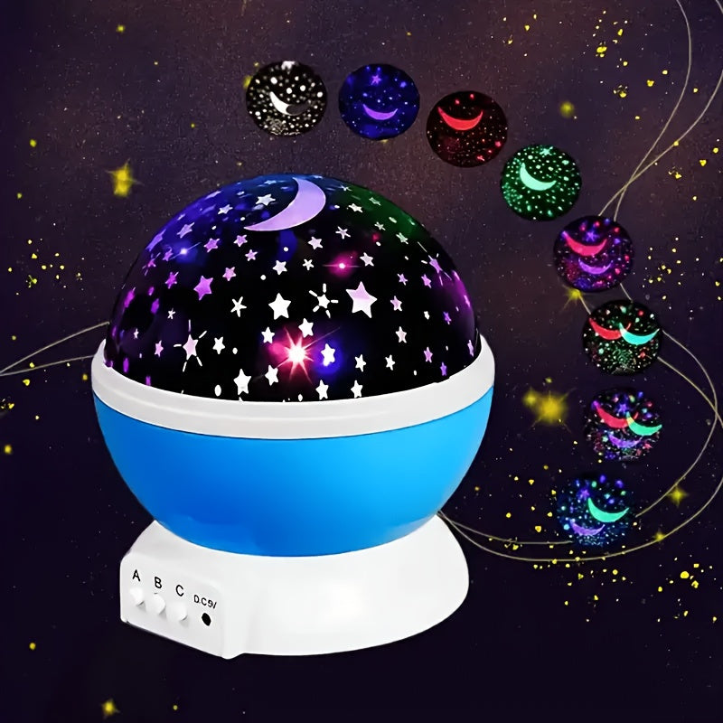 StarGlow - LED Star Projector Night Light with Adjustable Colors and USB Power Supply
