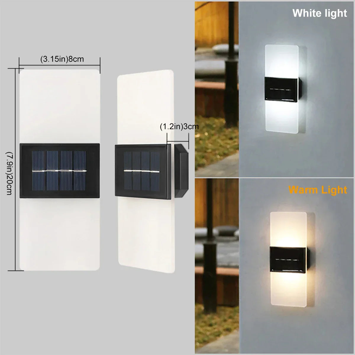 LuminaraSolar - Candeeiro de Parede Exterior LED a Energia Solar