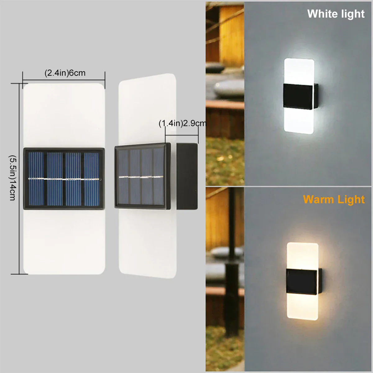 LuminaraSolar - Candeeiro de Parede Exterior LED a Energia Solar