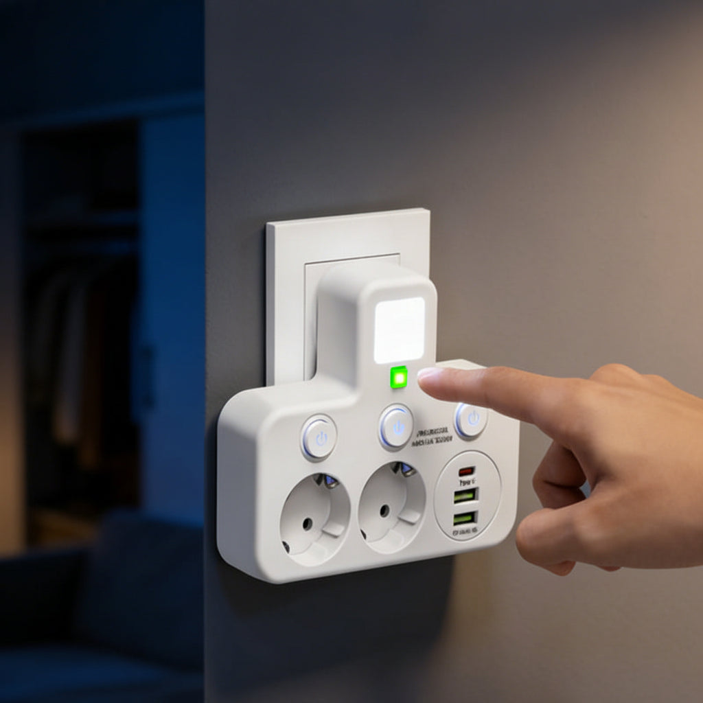 Slimme Stekkerdoos USB Nachtlampje Thuis Kantoor