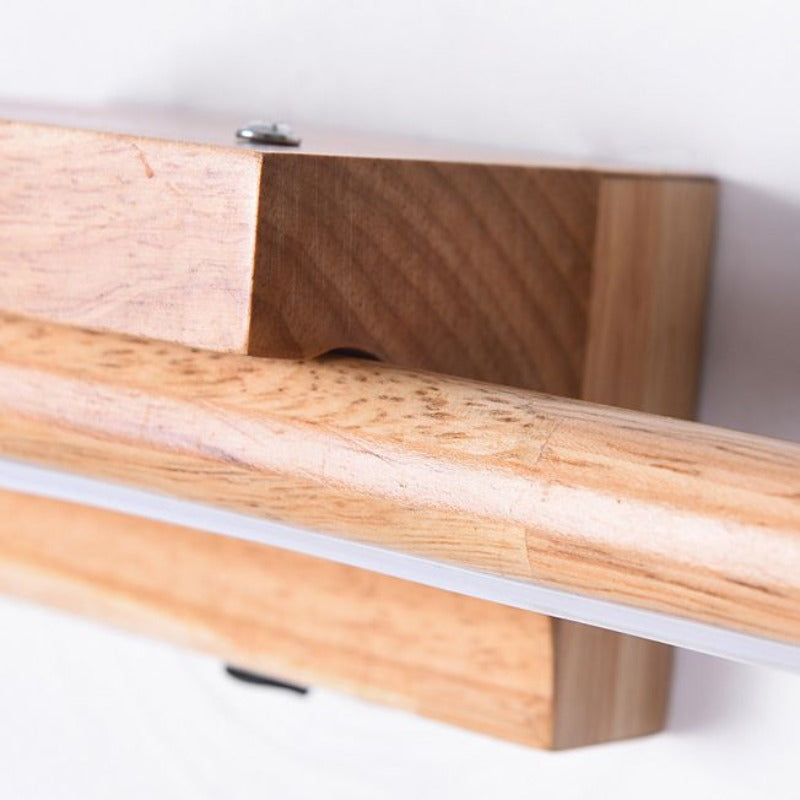 Lámpara de varilla LED moderna Ozawa, interior, baño, acrílico madera