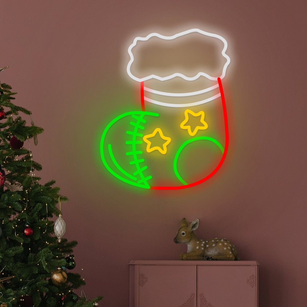 Calza di Natale Decorazione Lampada LED Neon