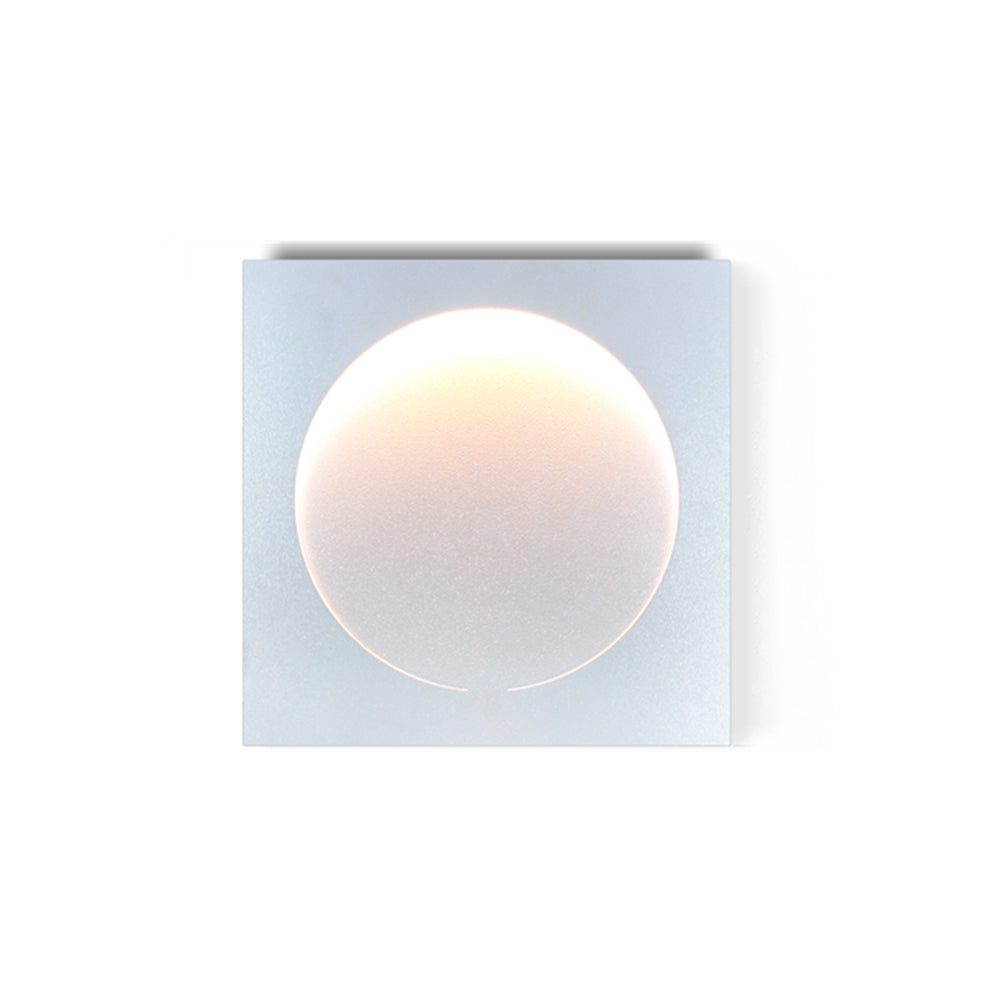 Elif - Lámpara de pared LED moderna cuadrada luna interior, blanca, metal