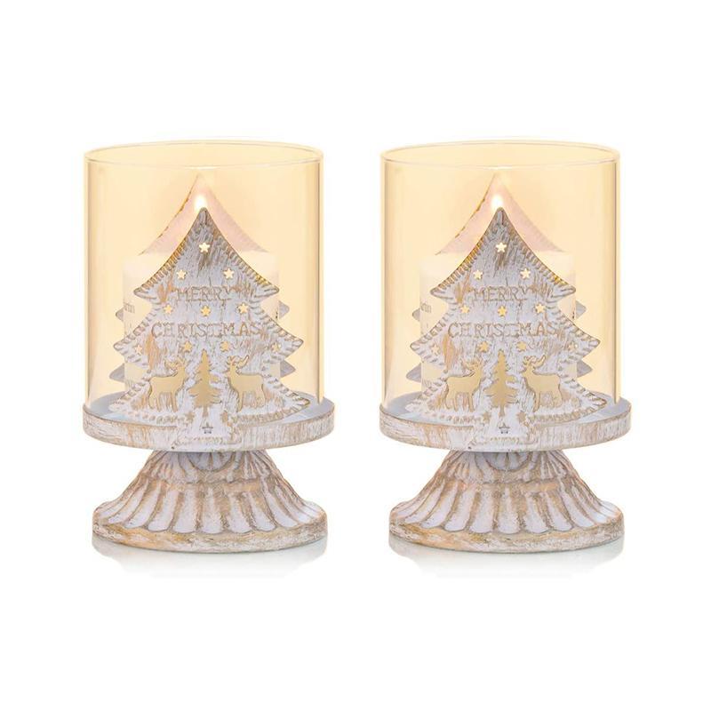 Set di Candelabri Vintage Antichi a Pilastro 4 Pezzi