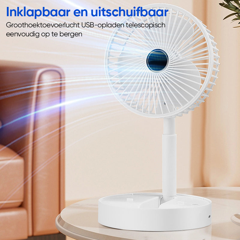 Ventilatore da tavolo telescopico pieghevole ricaricabile