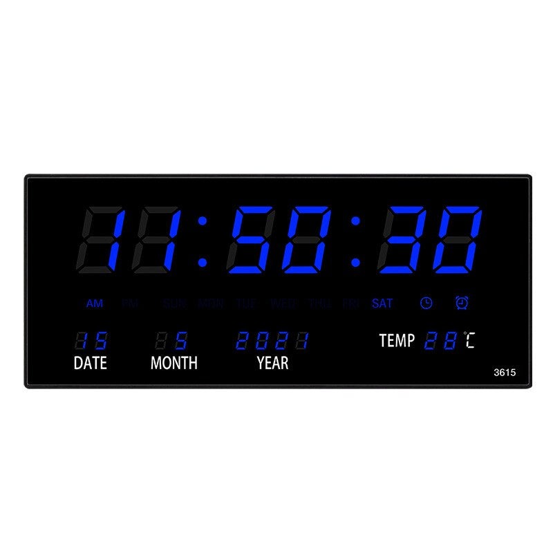 Stylish LED Wall Clock made of Plastic and Mirror Glass