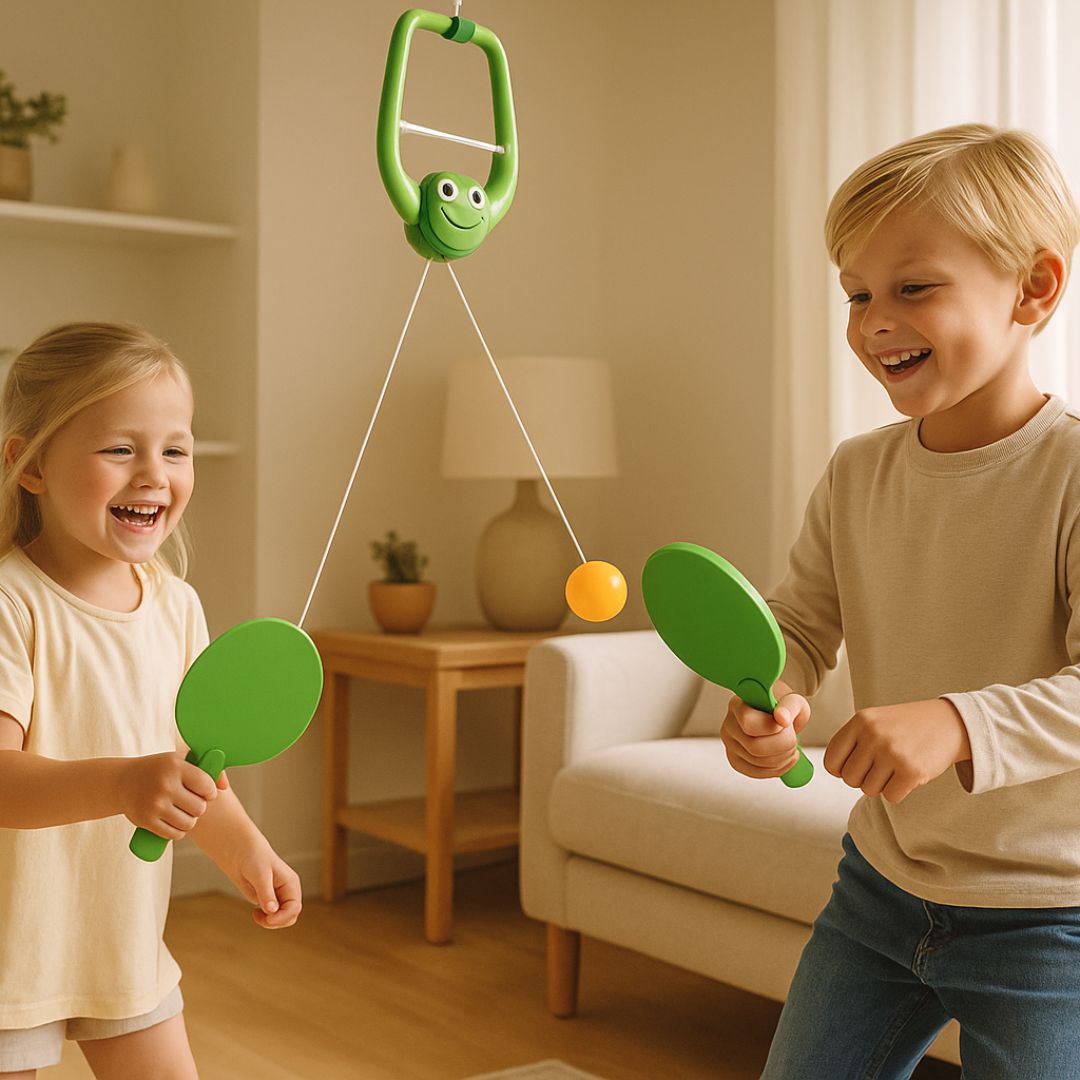 Conjunto de Jogo de Ténis de Mesa com Batentes e Bolas para Batente de Porta