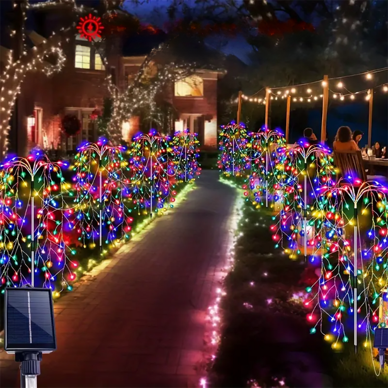 LumiGlow - Festive Solar-Powered Lighting for Garden and Events