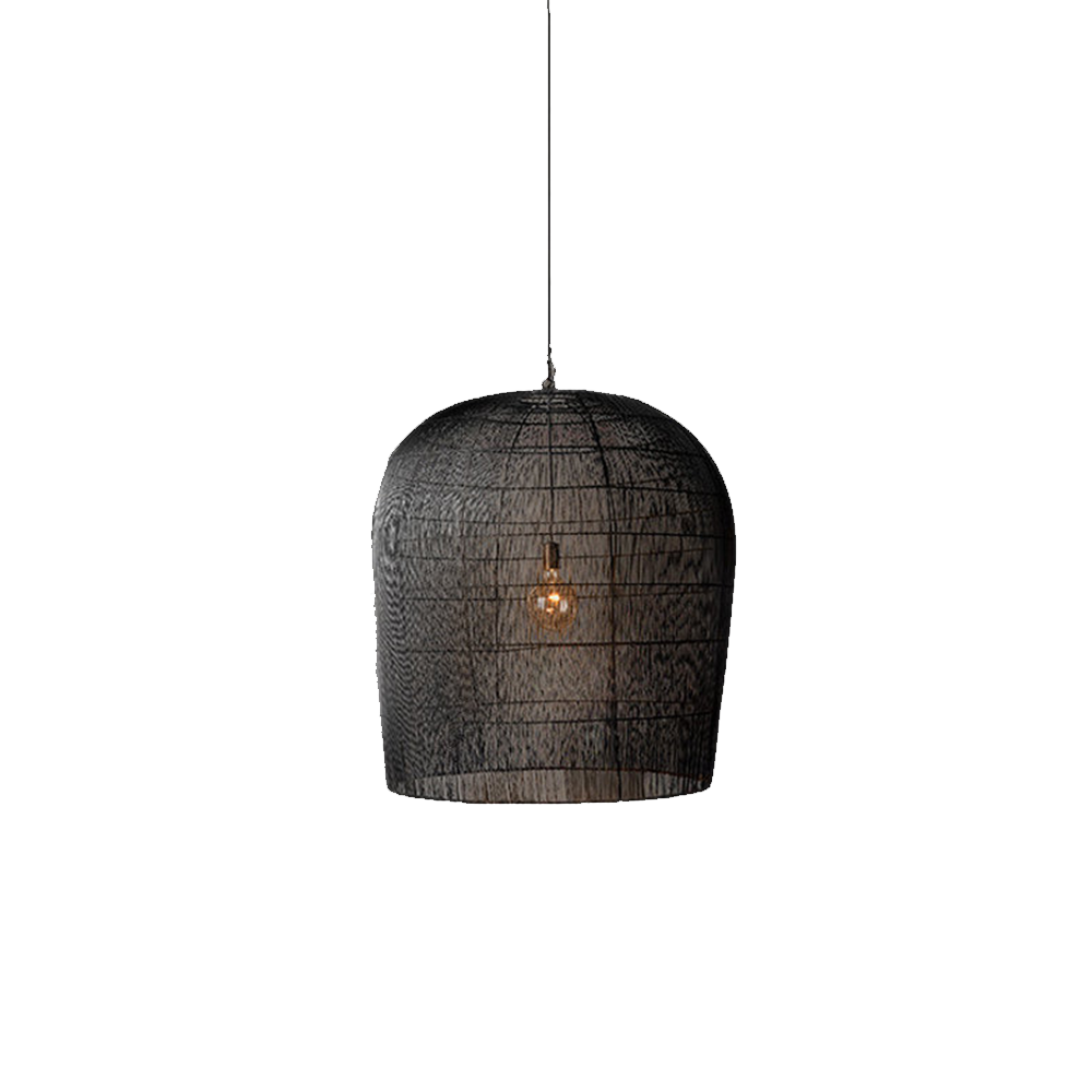 Lampada a sospensione in rattan classica e semplice