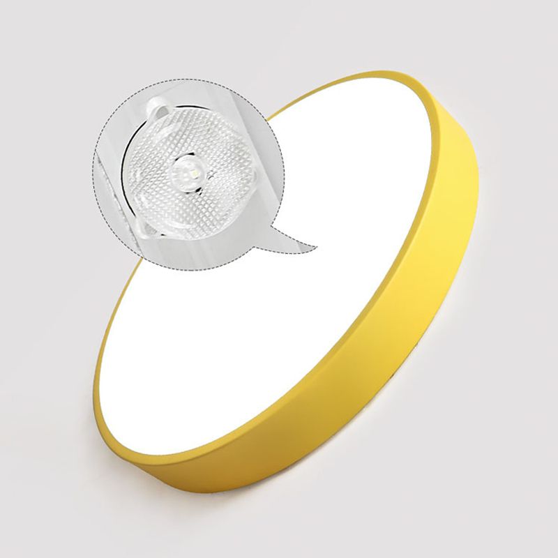 Candeeiro de Teto Redondo LED Elysia Moderne Rosa Cinzento Metal Sala de Estar