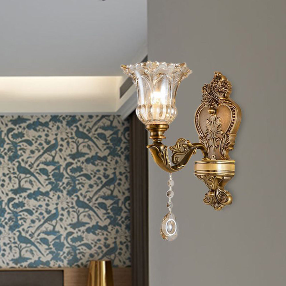 Wandlamp Vintage Goud Glas LED Dubbele Klassieke Binnenlamp