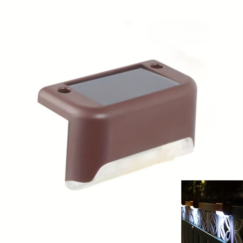 SolarEdge - Lampade da terrazza LED impermeabili, illuminazione per scale a pannello solare