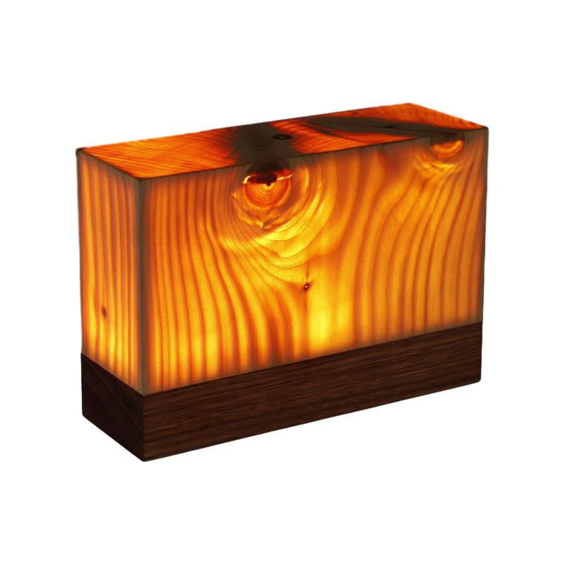LumiHout - Lámpara de mesa LED con batería y control táctil