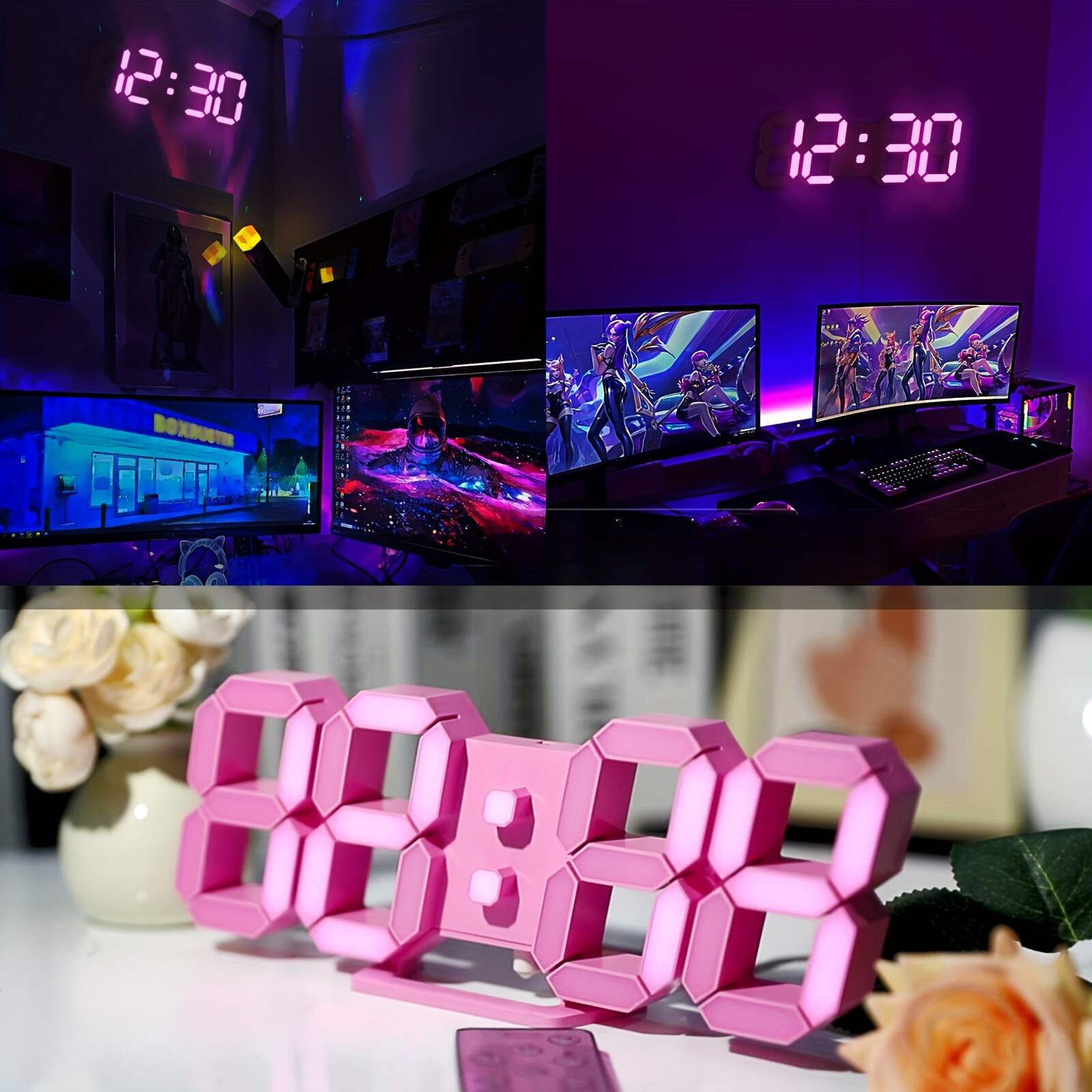 LuxTime - Sveglia Digitale LED Moderna con Funzione Dimmer