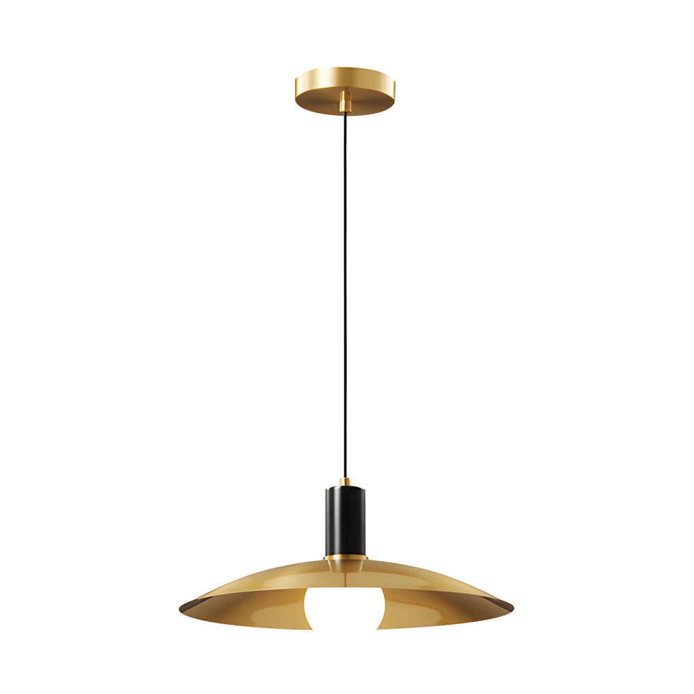 Lampada a sospensione in ottone Mid-Century 1-Licht