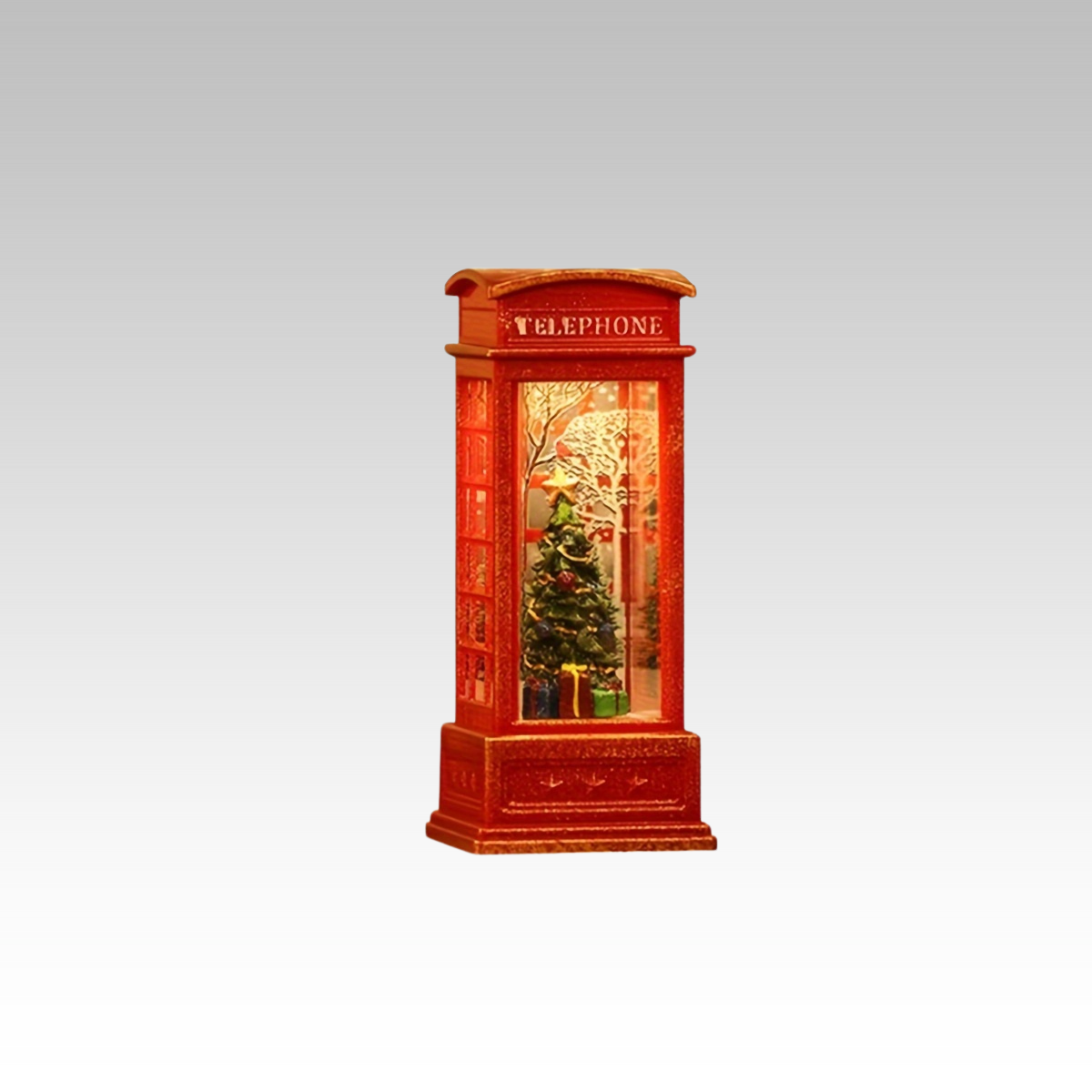 Christmas Phone - Decorative Christmas Phone Booth with Light