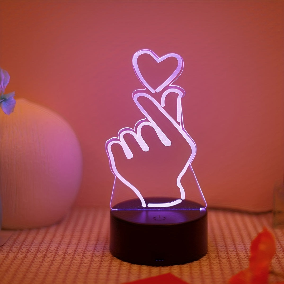 IllumiHeart - 7-color LED Night Light with Touch Control