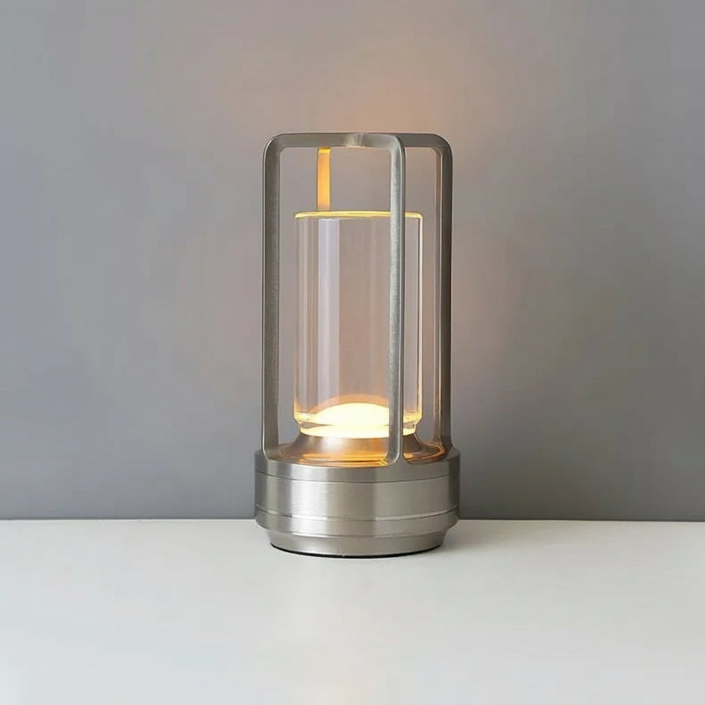 Candeeiro de mesa LED Escandinavo Metal Regulável Sem fios Recarregável