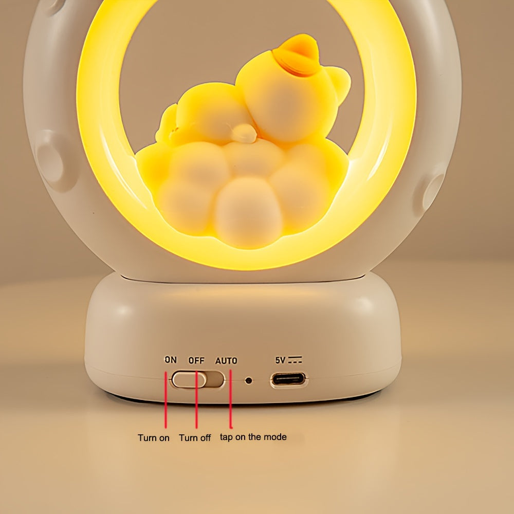 SleepyCat - Cute Cat Night Lamp with USB Rechargeable Battery and Dimmable Light