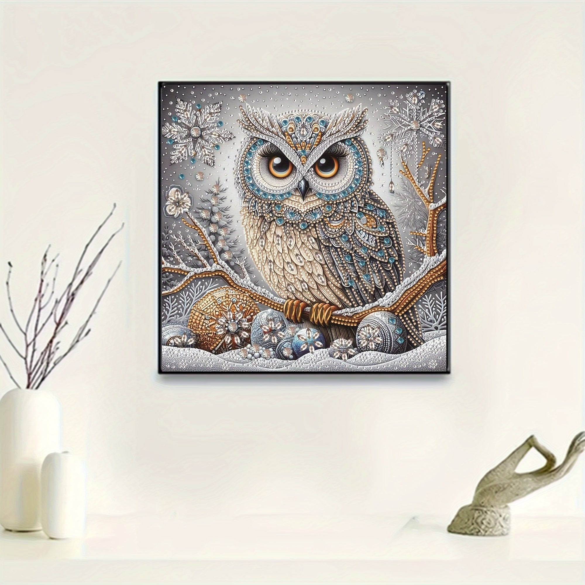 5D Owl Diamond Painting Set - DIY Special Crystal Drill, Handmade Art Gift, Unframed Canvas for Bedroom, Office, Living Room
