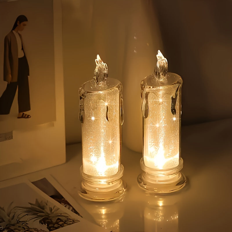 3 pezzi di Candele LED Senza Fiamma - Inclusi Batterie - Perfetti per Feste, Matrimoni e Decorazioni Atmosferiche