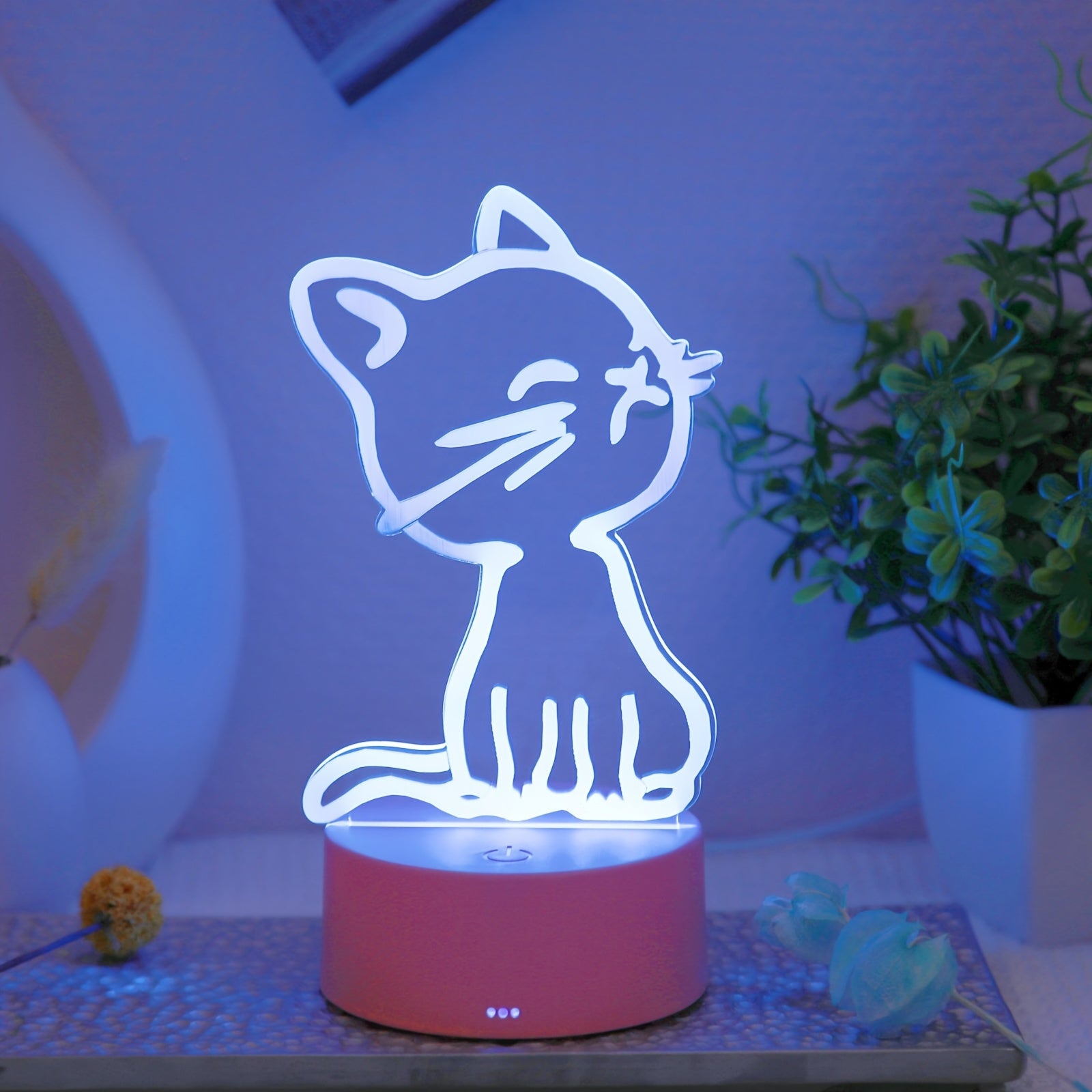 GlowPaw - Lampada Notturna 3D Kat a Controllo Tattile