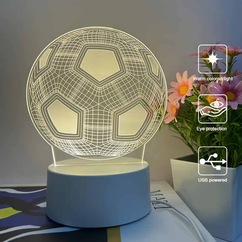 SoccerGlow - Football LED Night Light with Acrylic Base