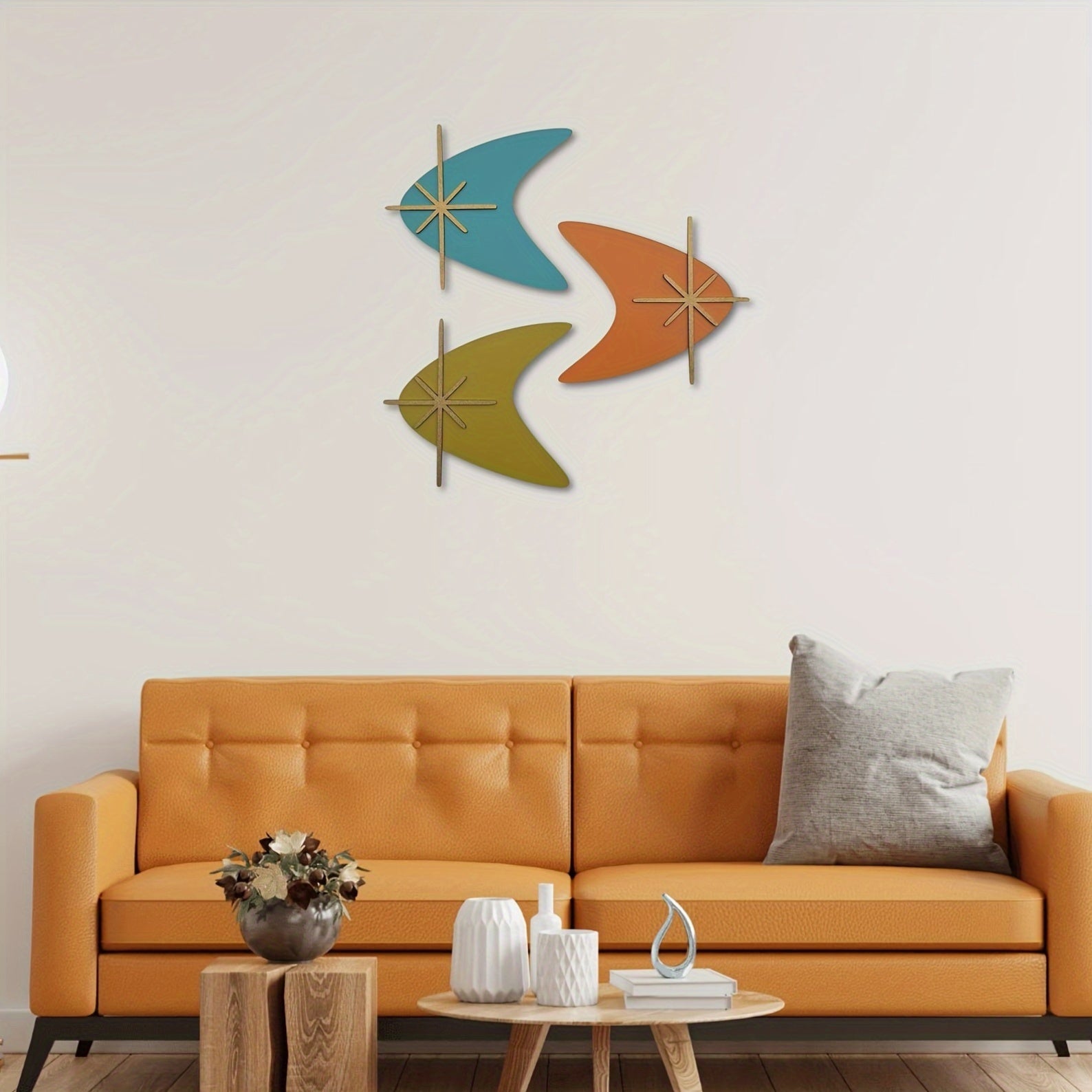 DecoSet - Art Deco Metal Wall Sculptures 3-piece Set