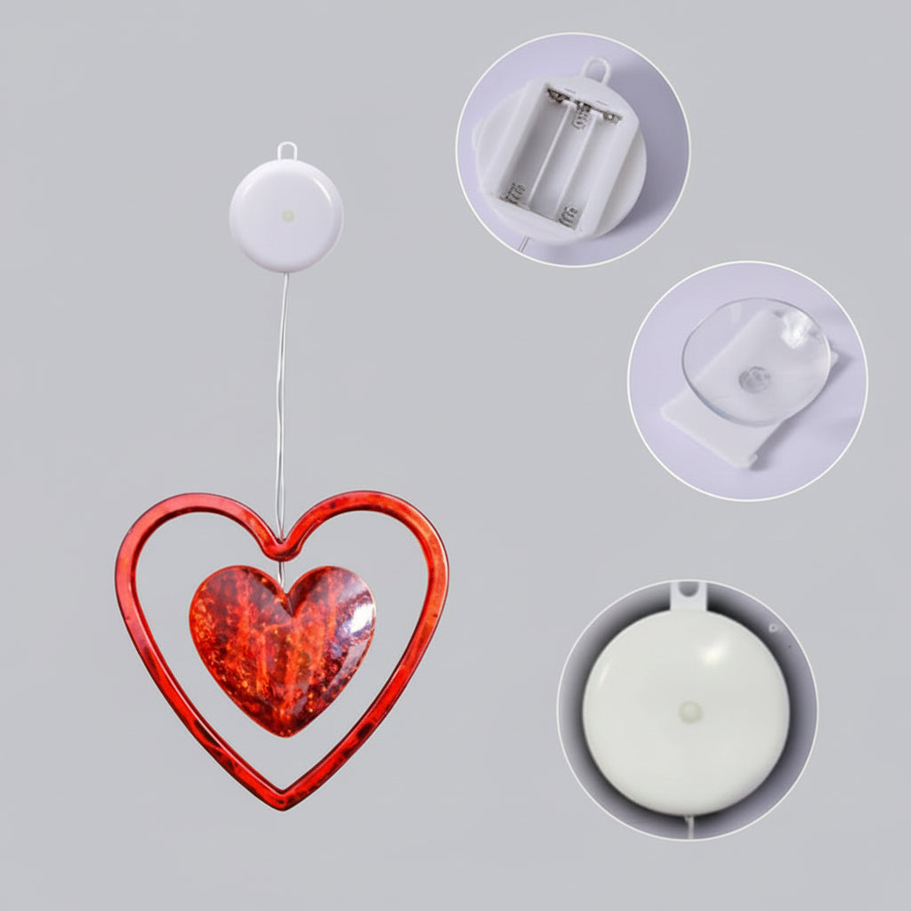 LED Valentijnsverlichting Hartvorm Ramen Deuren