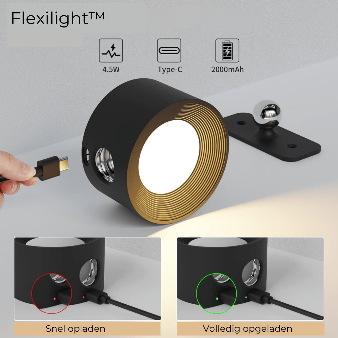 FlexiBeam - Lampada da parete ricaricabile wireless 360°