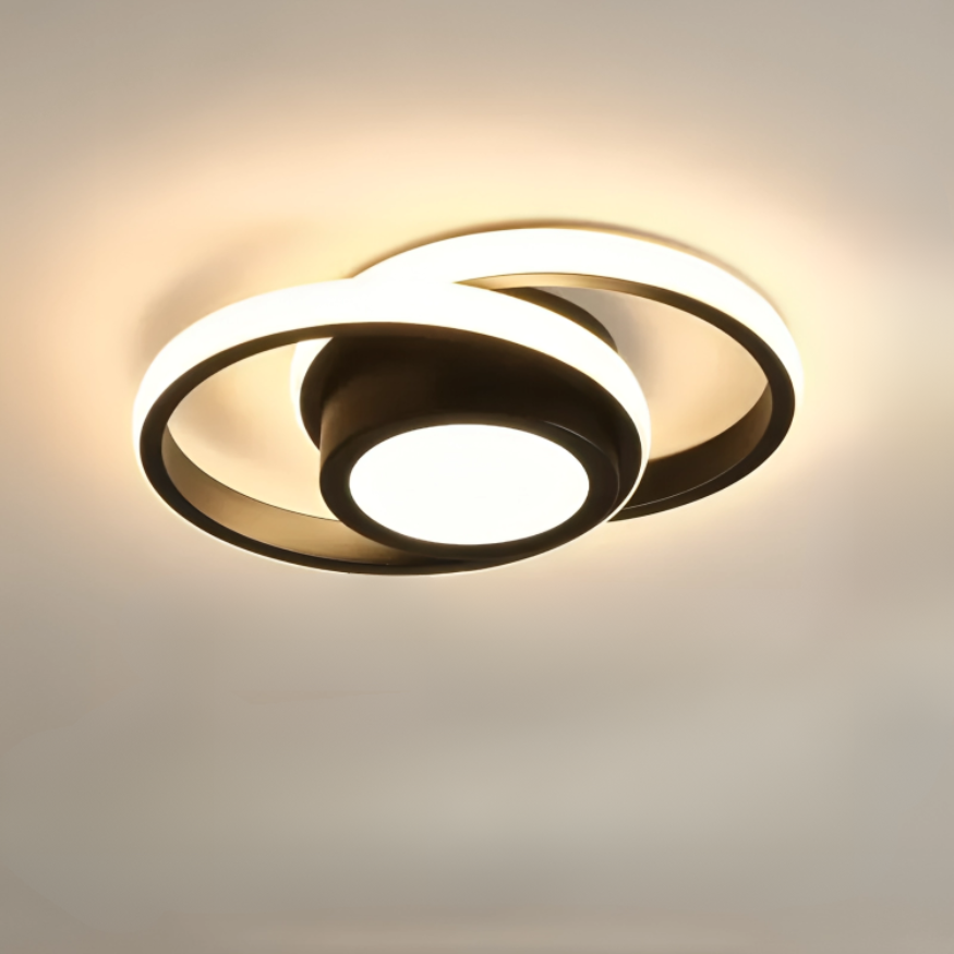 Lampada da soffitto LED moderna - 2 anelli design creativo