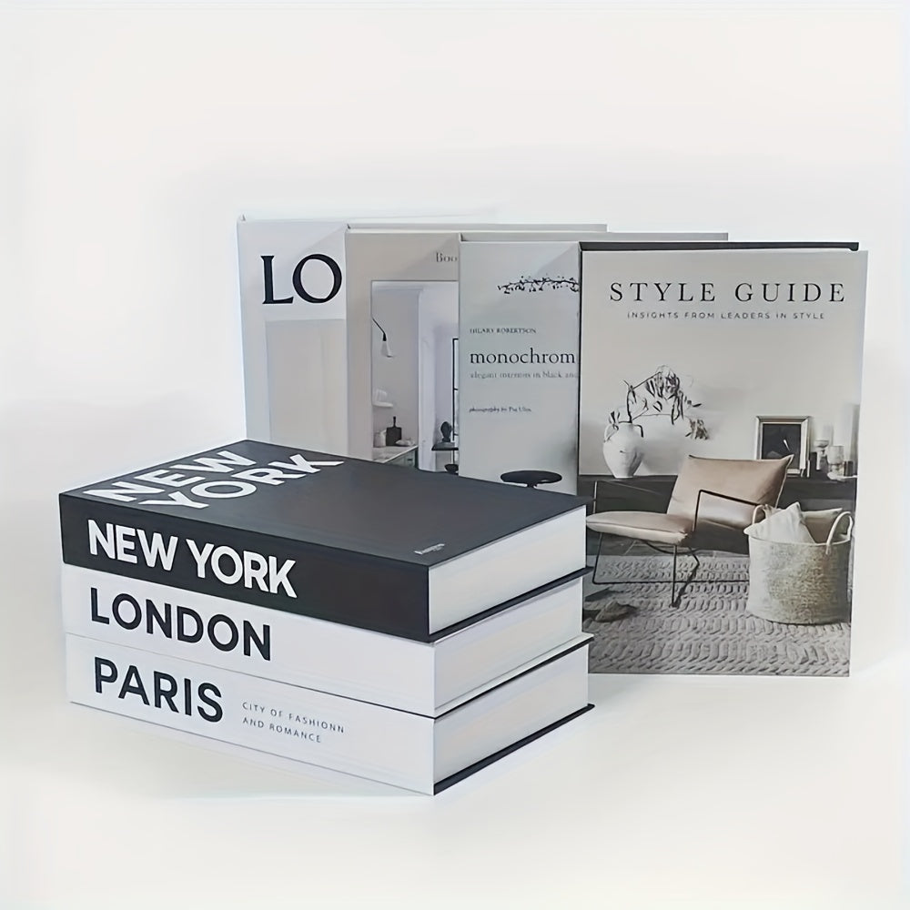 Klassieke Stijl Decoratieve Boekensteun Set van 7 - Faux Boeken voor Tafeldecoratie en Plank