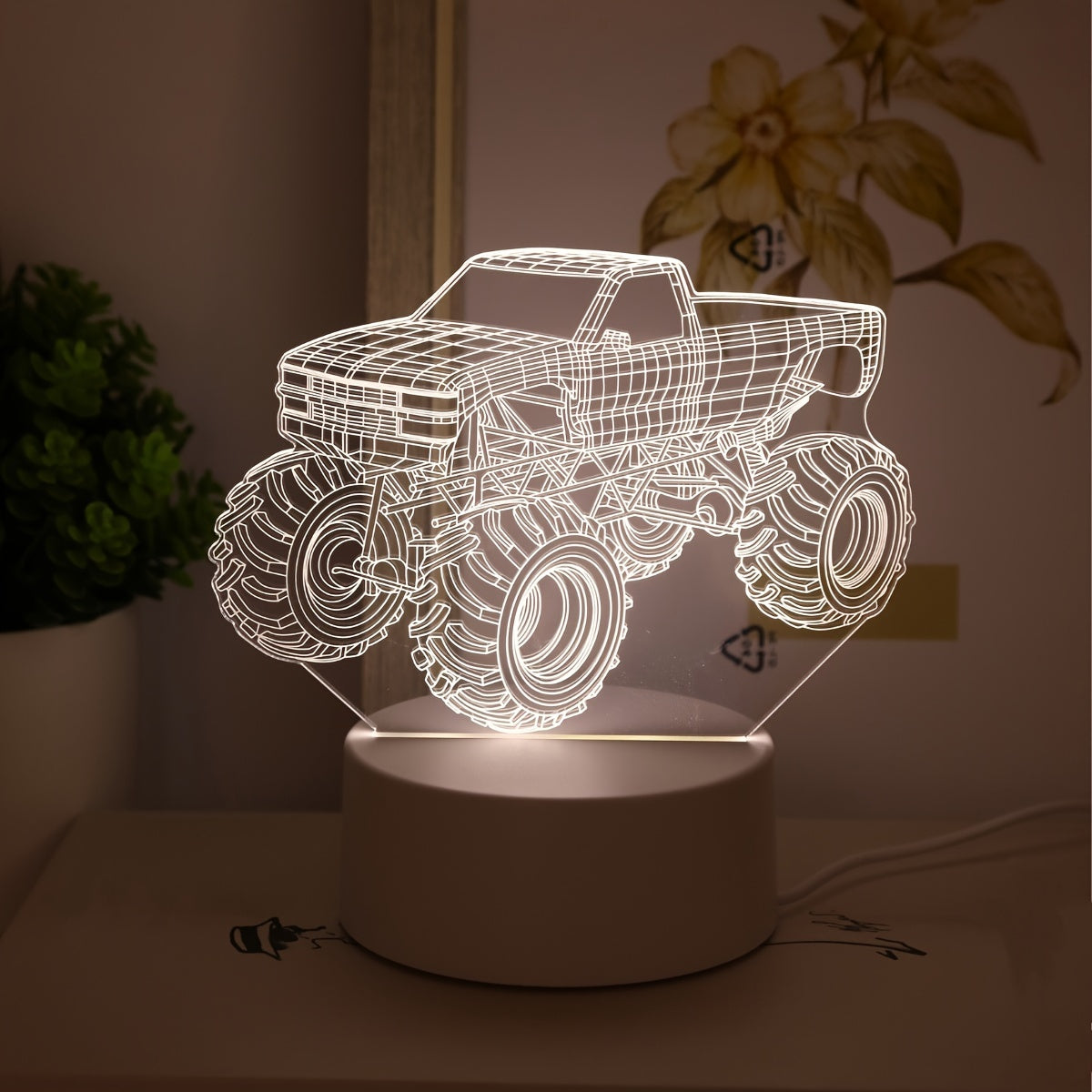 TruckLight - Modern 3D Monster Truck LED Night Lamp