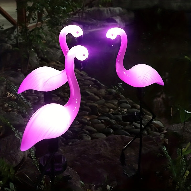 SolarFlamingo - Iluminação de Jardim com Flamingo Cor-de-Rosa a Energia Solar, Iluminação Decorativa para Exterior