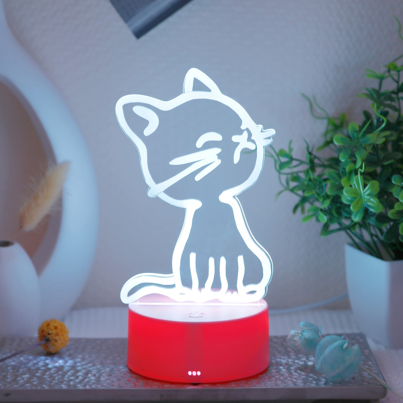 GlowPaw - Touch-Controlled 3D Cat Night Lamp