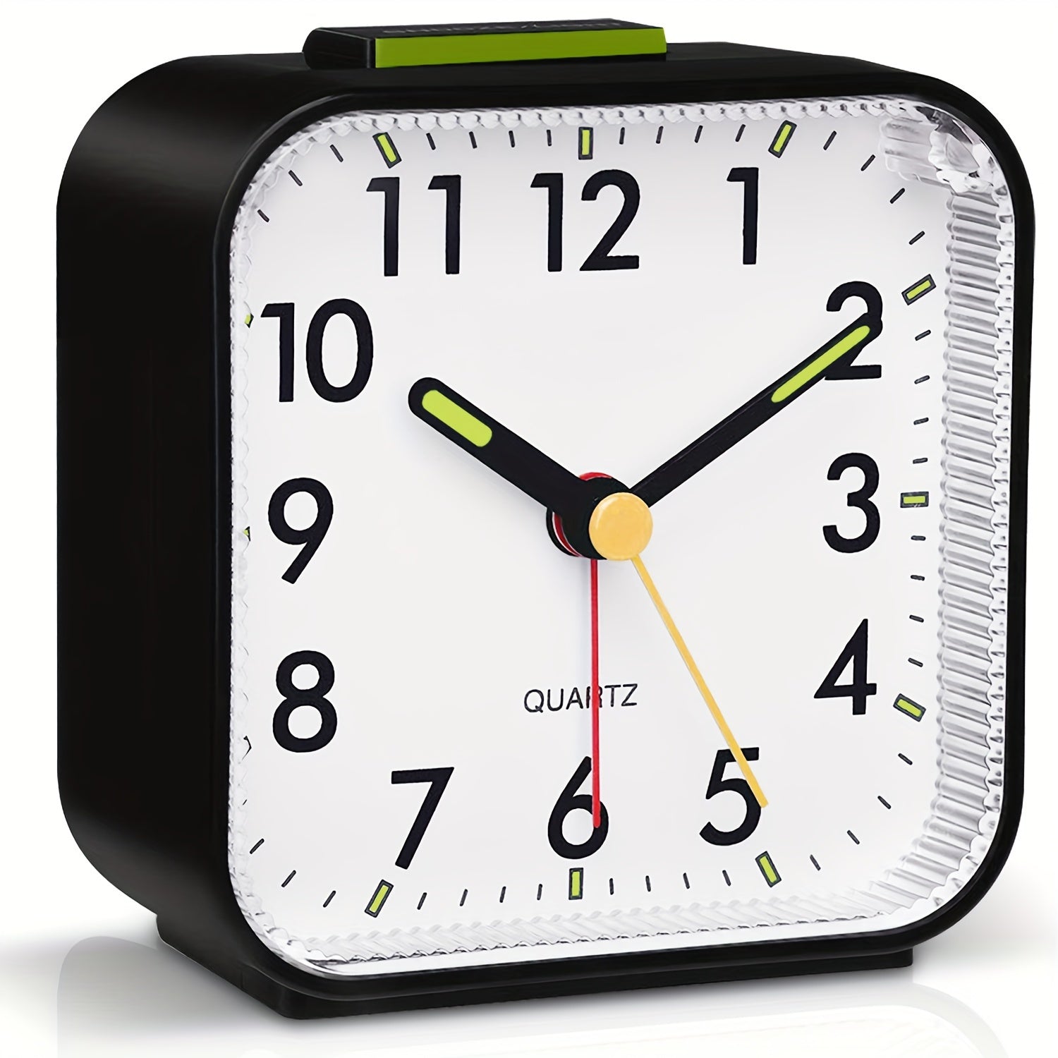 TimeRest - Despertador de Viagem Quadrado Clássico com Soneca e Ponteiros Luminosos