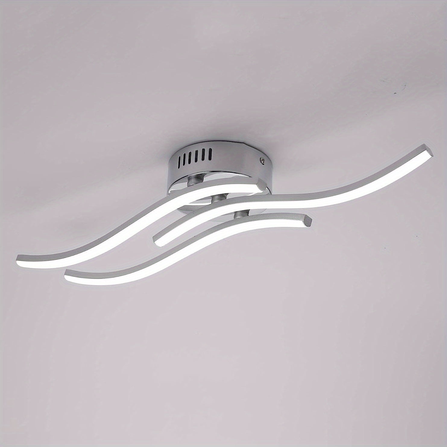 LumaCurve - Dimmable LED Ceiling Lamp with Elegant Curve Design