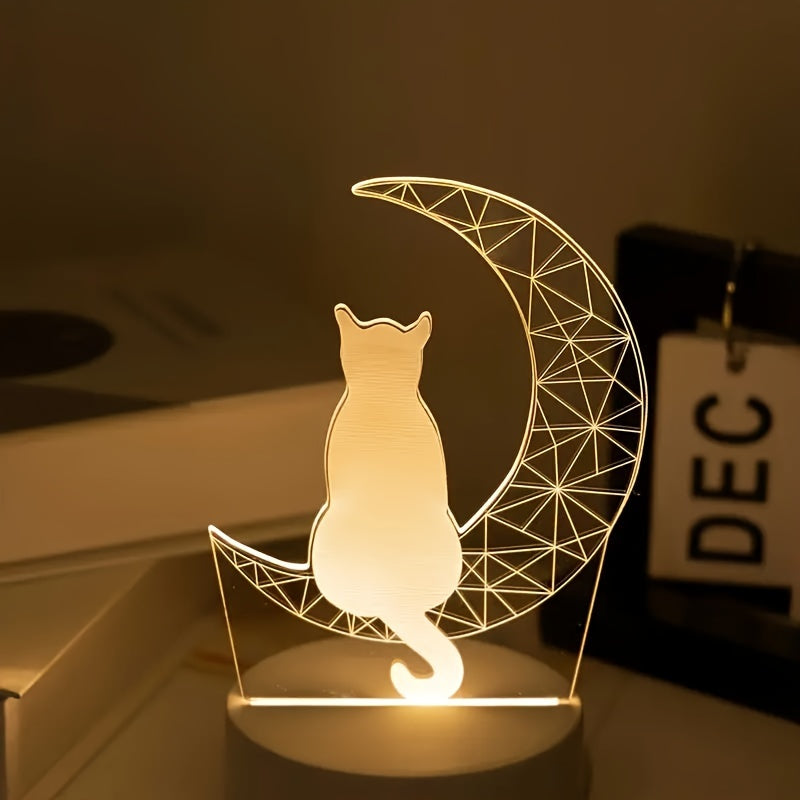MaanLamp - Lampada da tavolo USB 3D Gatto