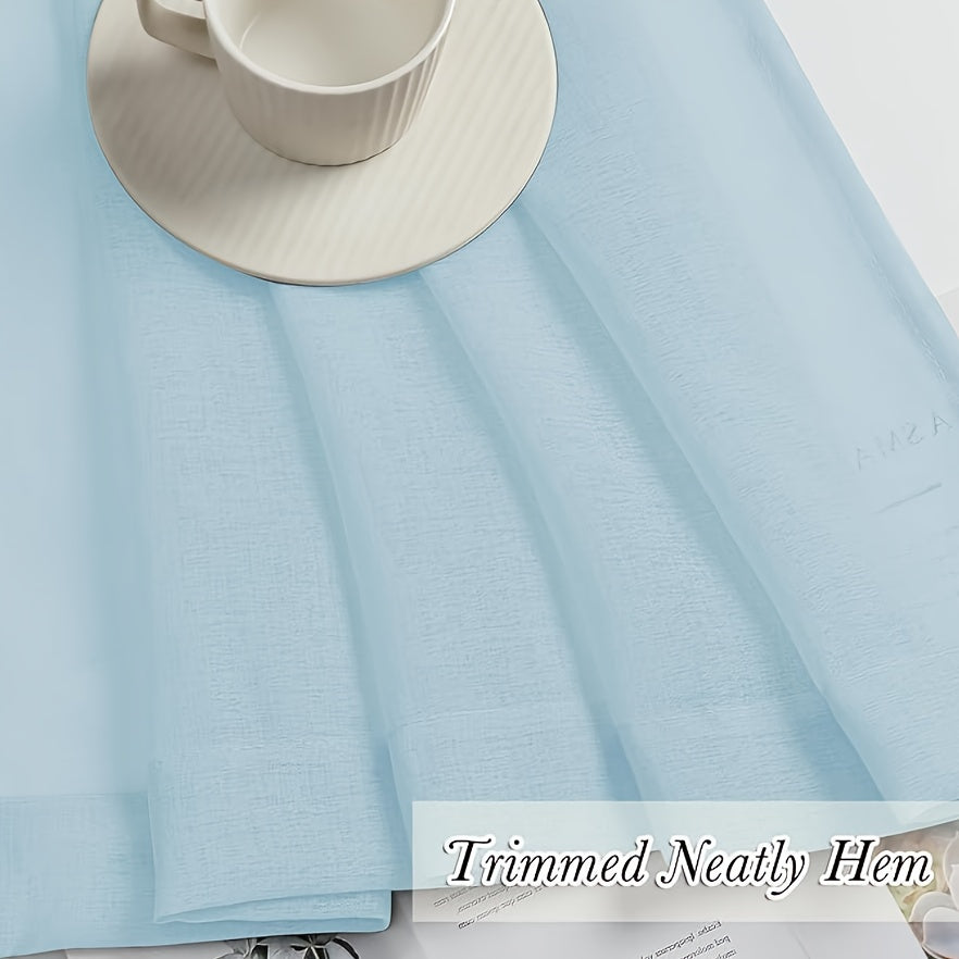 Cortinados Semi-transparentes - Pack de 2 Cortinados Leves e Respiráveis em Poliéster para Quarto e Portas de Terraço