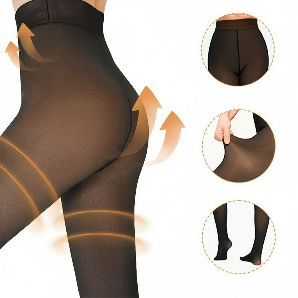 Thermal Fleece Lined Panty Elegant Winter Women
