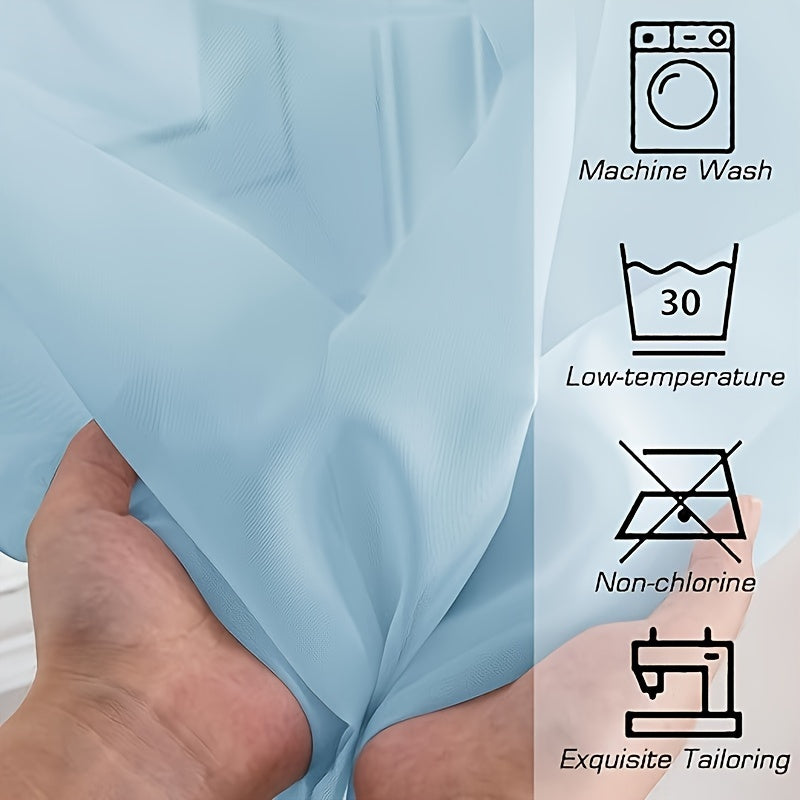 Cortinados Semi-transparentes - Pack de 2 Cortinados Leves e Respiráveis em Poliéster para Quarto e Portas de Terraço