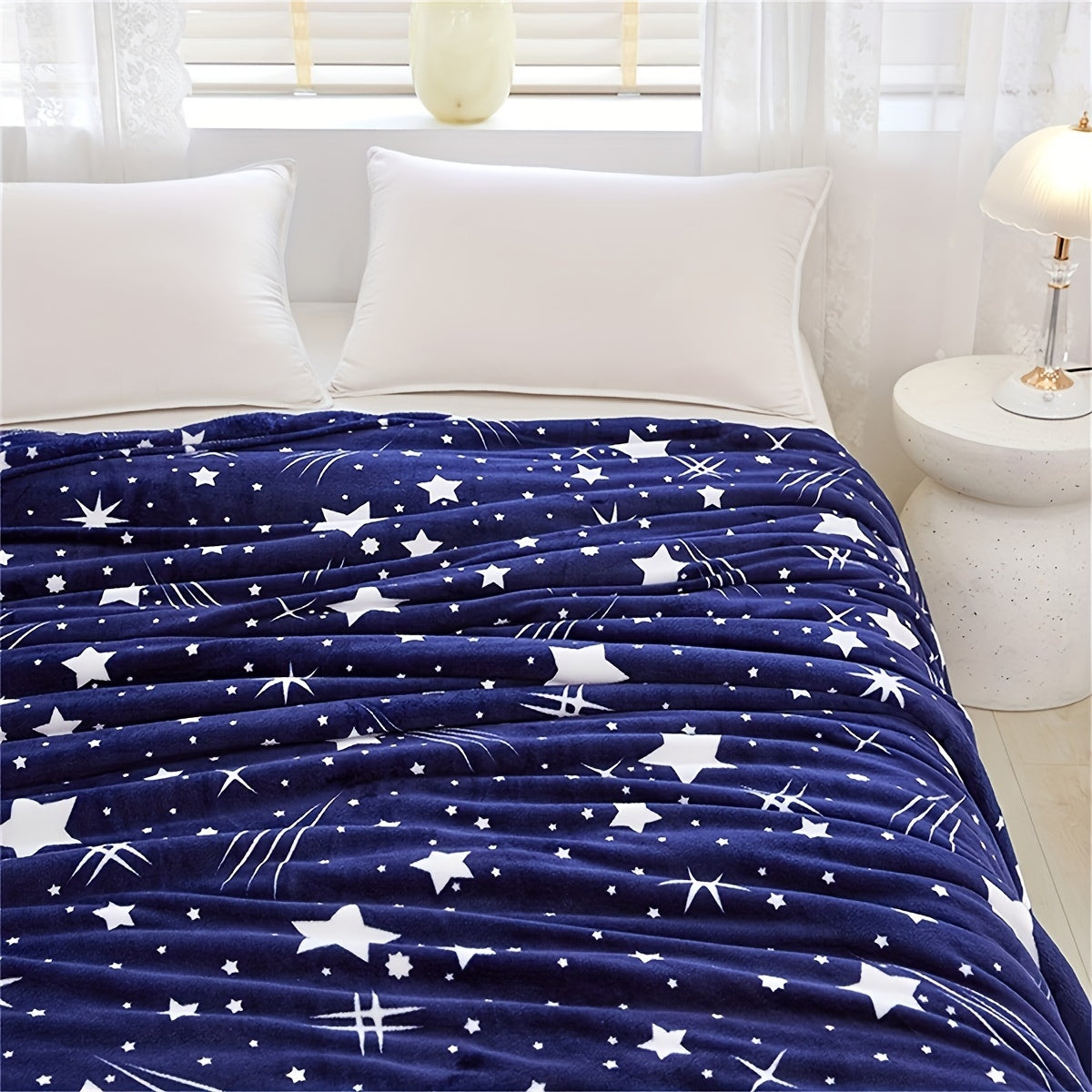 Manta de forro polar Meteor Patroon – Suave y cálida, para sofá, cama, oficina, camping y viajes
