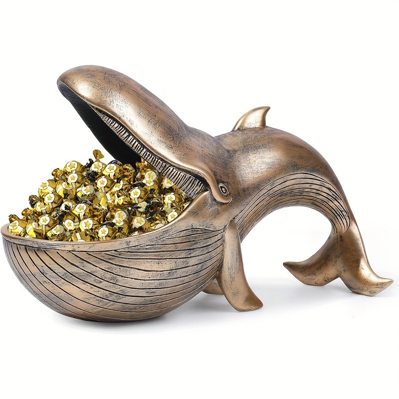 WhaleServe Candy Dish - Resin Whale Figurine for Home Decoration