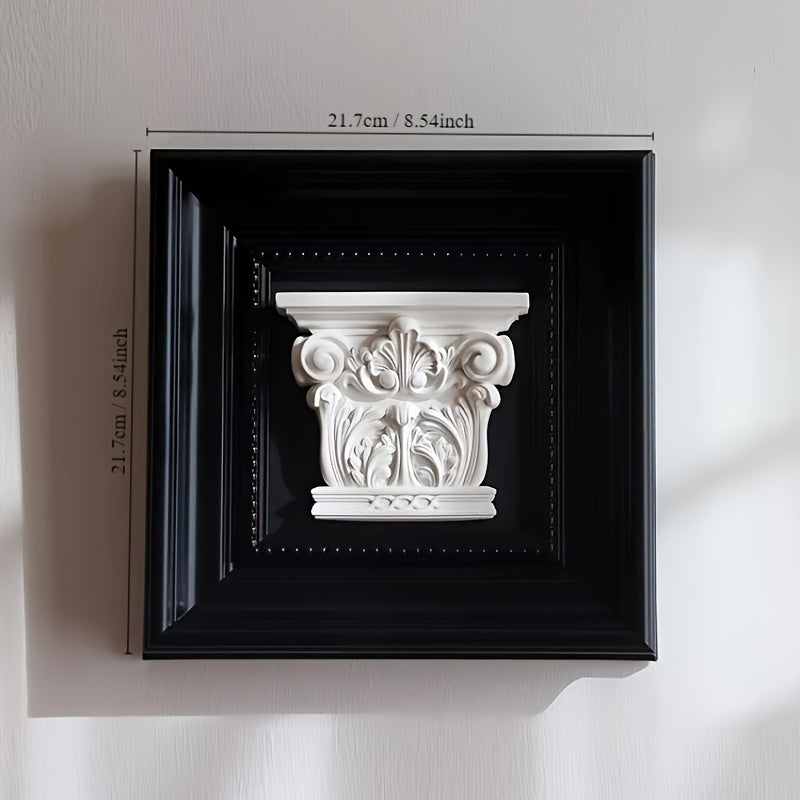 RomanPillar - Vintage 3D Romeinse Zuil Sculptuur Muurschildering