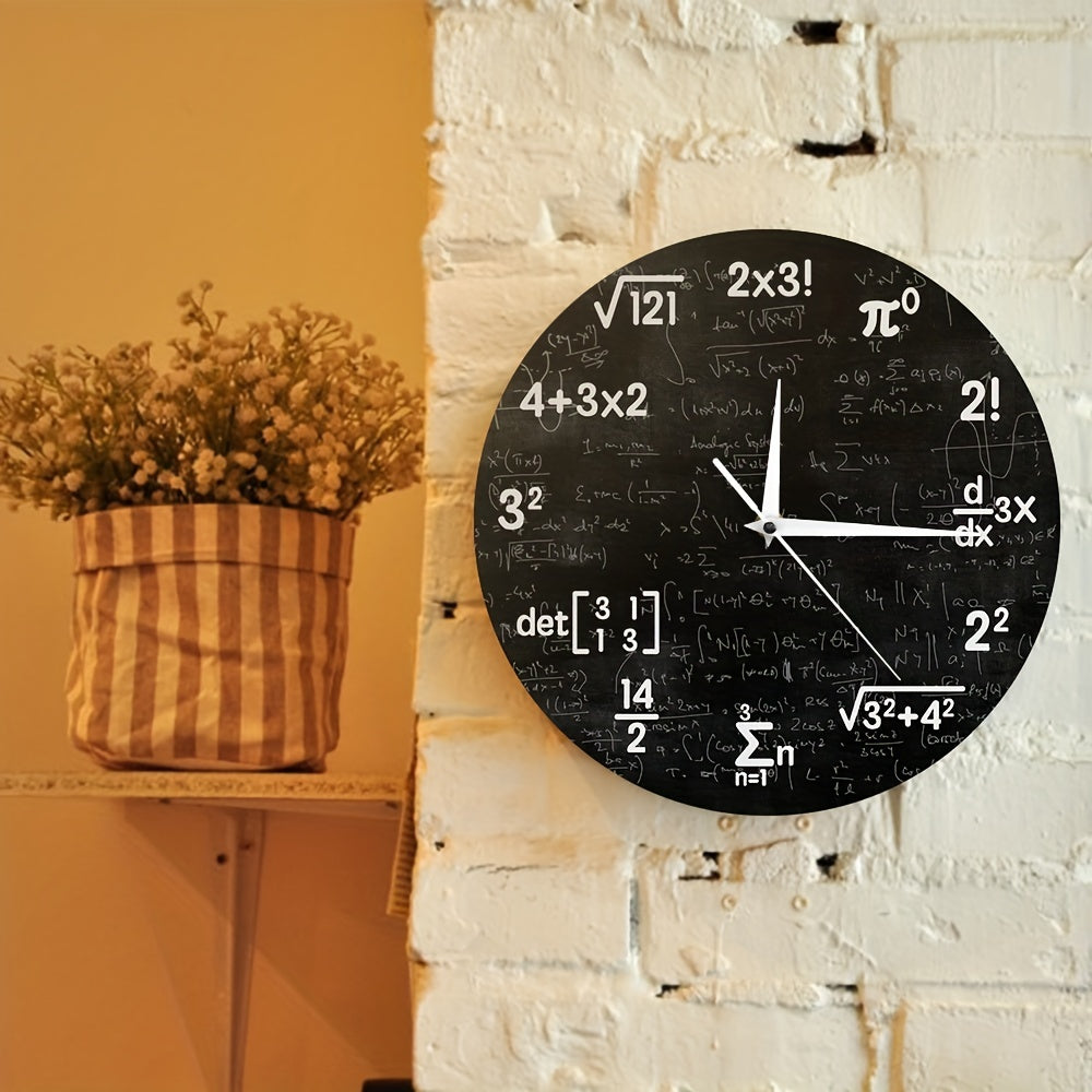 MathMirror - Orologio da parete acrilico silenzioso con formule matematiche