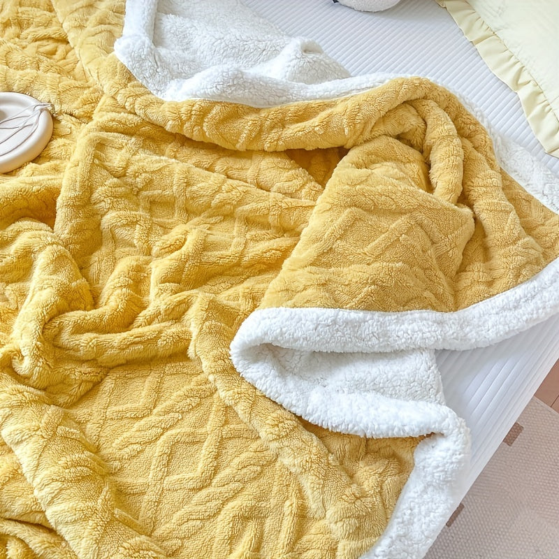 Coperta in pile reversibile a 1 pezzo - Coperta per divano più spessa per autunno e inverno, adatta per tutte le stagioni